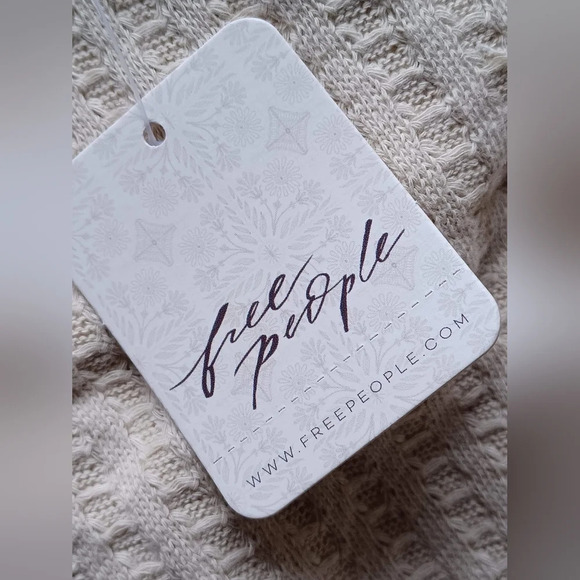 A NWT - Free People Juicy Stone Cold Long Sleeve Waffle Knit Top - Picture 6 of 7